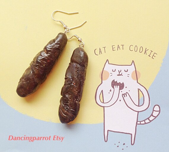 Cat poop earringsKitty poop earringsRealistic poop