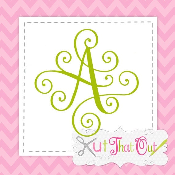 Download EXCLUSIVE Elegant Scroll Monogram SVG & DXF Font Cut Files