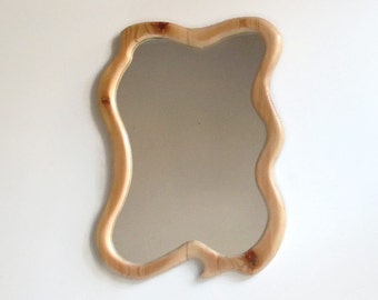 Wall Mirror, Decorative Wall Mirror, Waldorf Inspired, Wooden Mirror, Handmade Reclaimed Wood Frame, Waldorf Wooden Frame, Wood Frame Mirror
