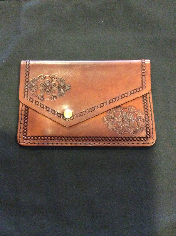Hand tooled Leather Wallet 5 1/2 x 8 inch size. 1 by ExileBoutique