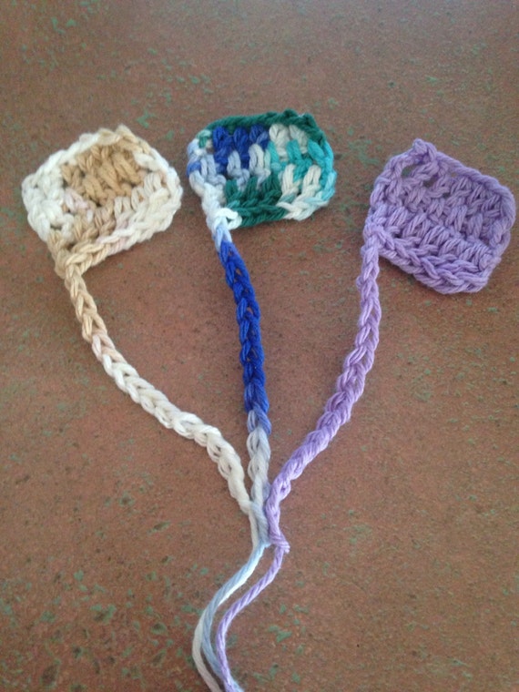 Crochet tampons/ cloth tampons/ mama cloth/ by Akraftykreations