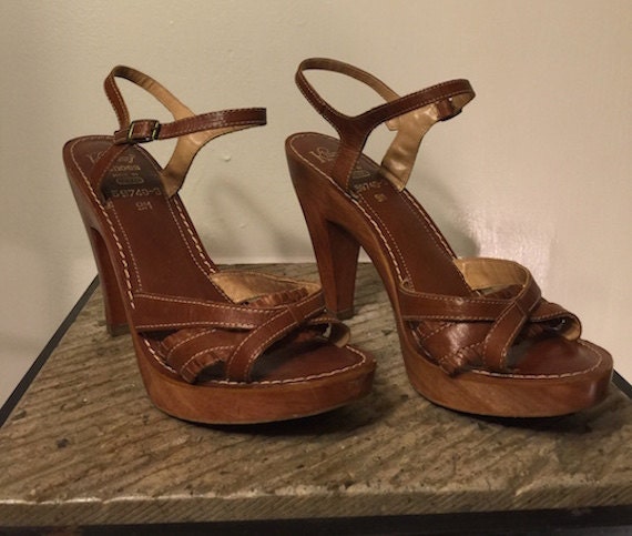 Kinney wooden heels 1970s