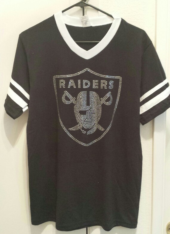 Womens Rhinestone Oakland Raiders Jersey by ClassyTeesNThings