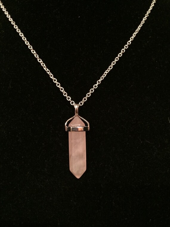 rose quartz crystal necklace rose quartz crystal necklace
