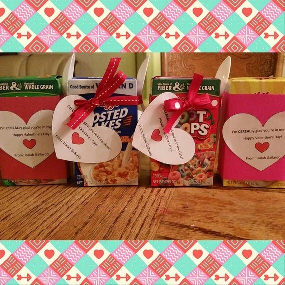 Items similar to Mini Cereal Box Valentine on Etsy