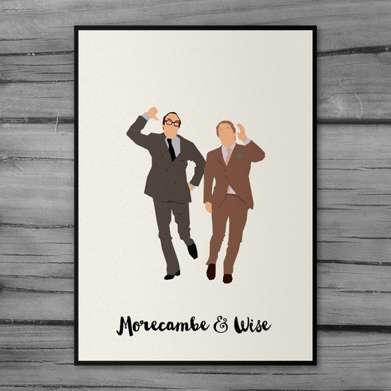 Morecambe and Wise Poster Minimal Artwork by ComedyQuotes on Etsy