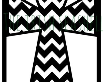 Large Chevron Cross SVG DXF FILE