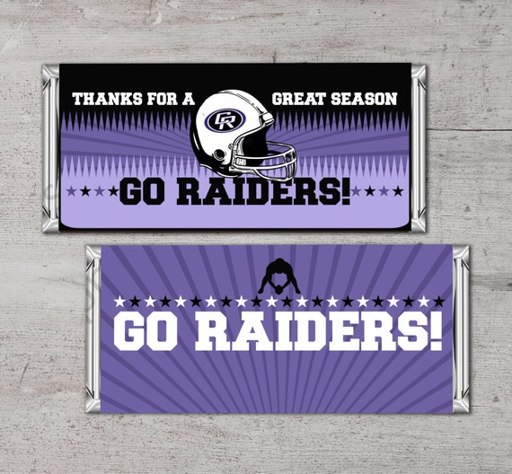 Personalized Football Candy Bar Wrapper Printable by LyonsPrints