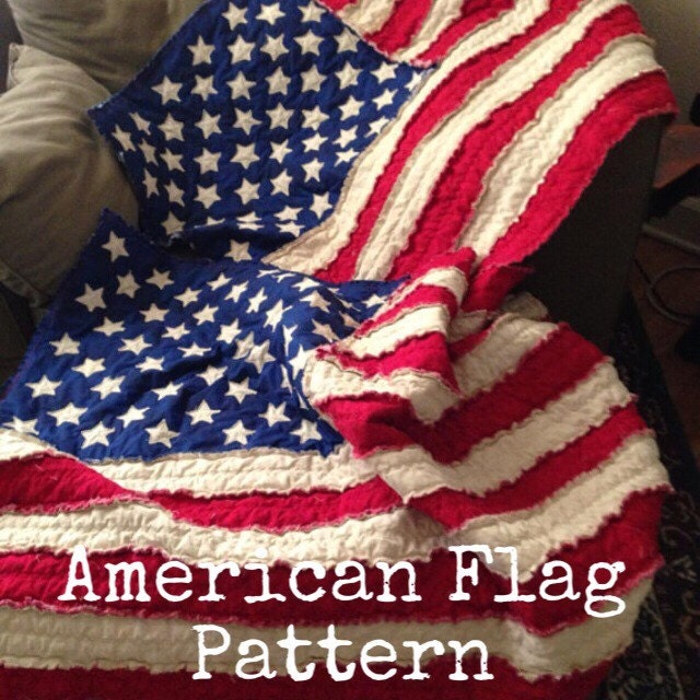 Download American Flag Rag Quilt Pattern