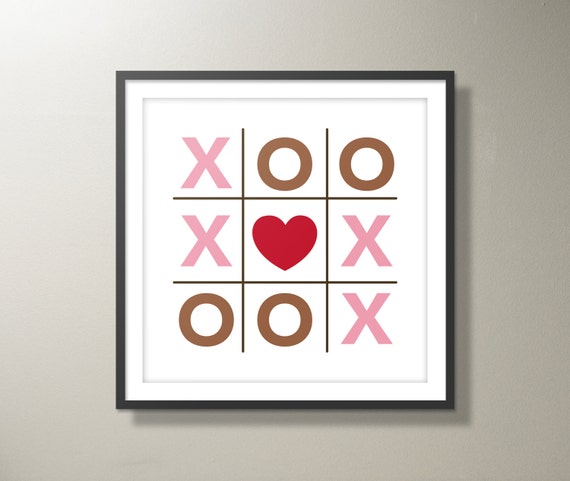 Download Tic Tac Toe Love Poster 18 x 18 Unframed by SussiesHome on ...