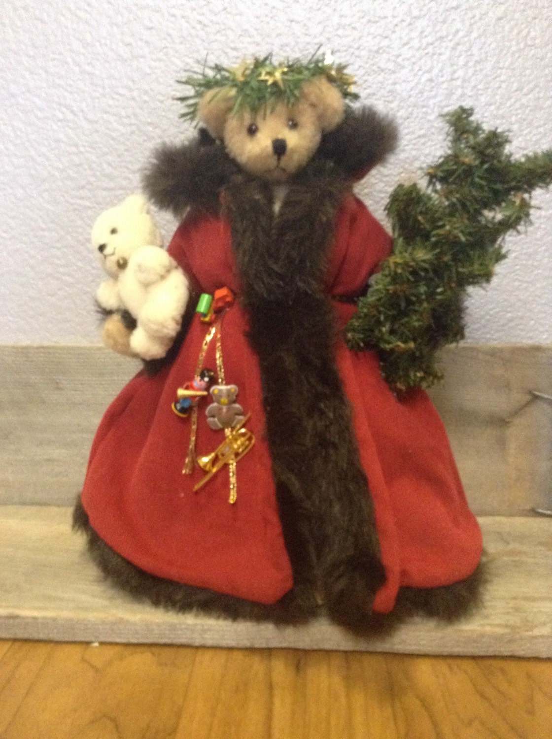 Handmade Teddy Bear Christmas Decoration . Coupon code 10PERCENTOFF same day Shipping from now until Christmas 