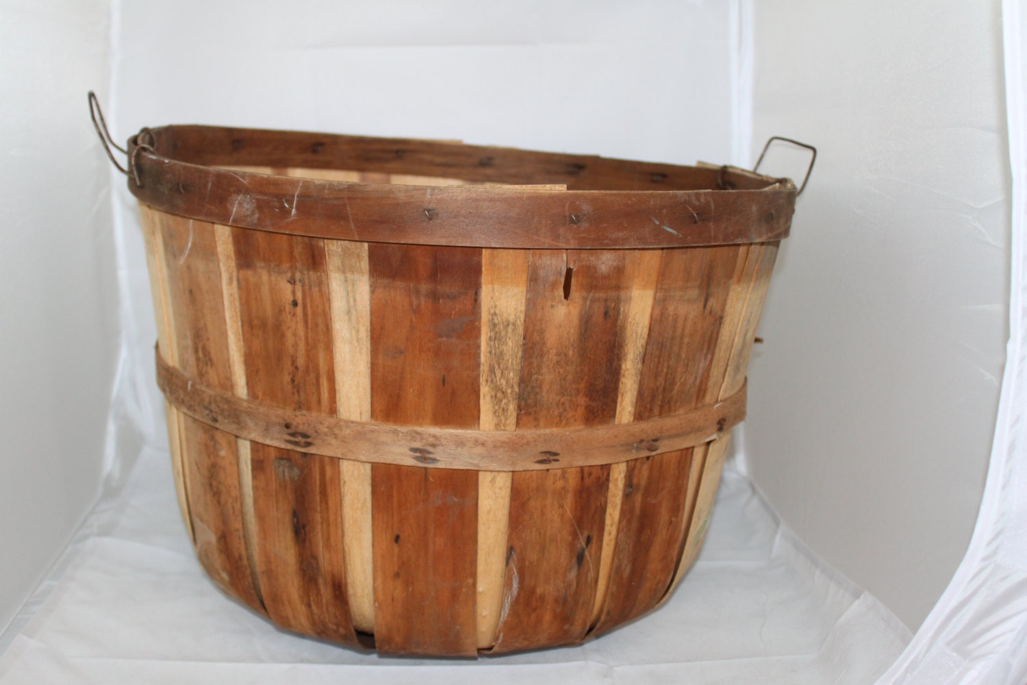 Large Wooden Apple Bushel Barrel or Planter
