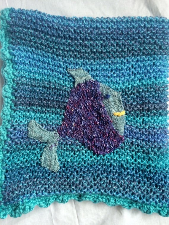 Items similar to Baby/Toddler Sparkly Rainbow Fish Book Blanket Afghan