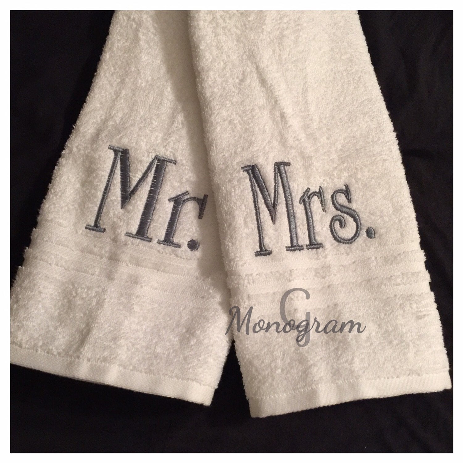 Monogram Hand Towel Set/ Personalized Hand Towels/ Monogram