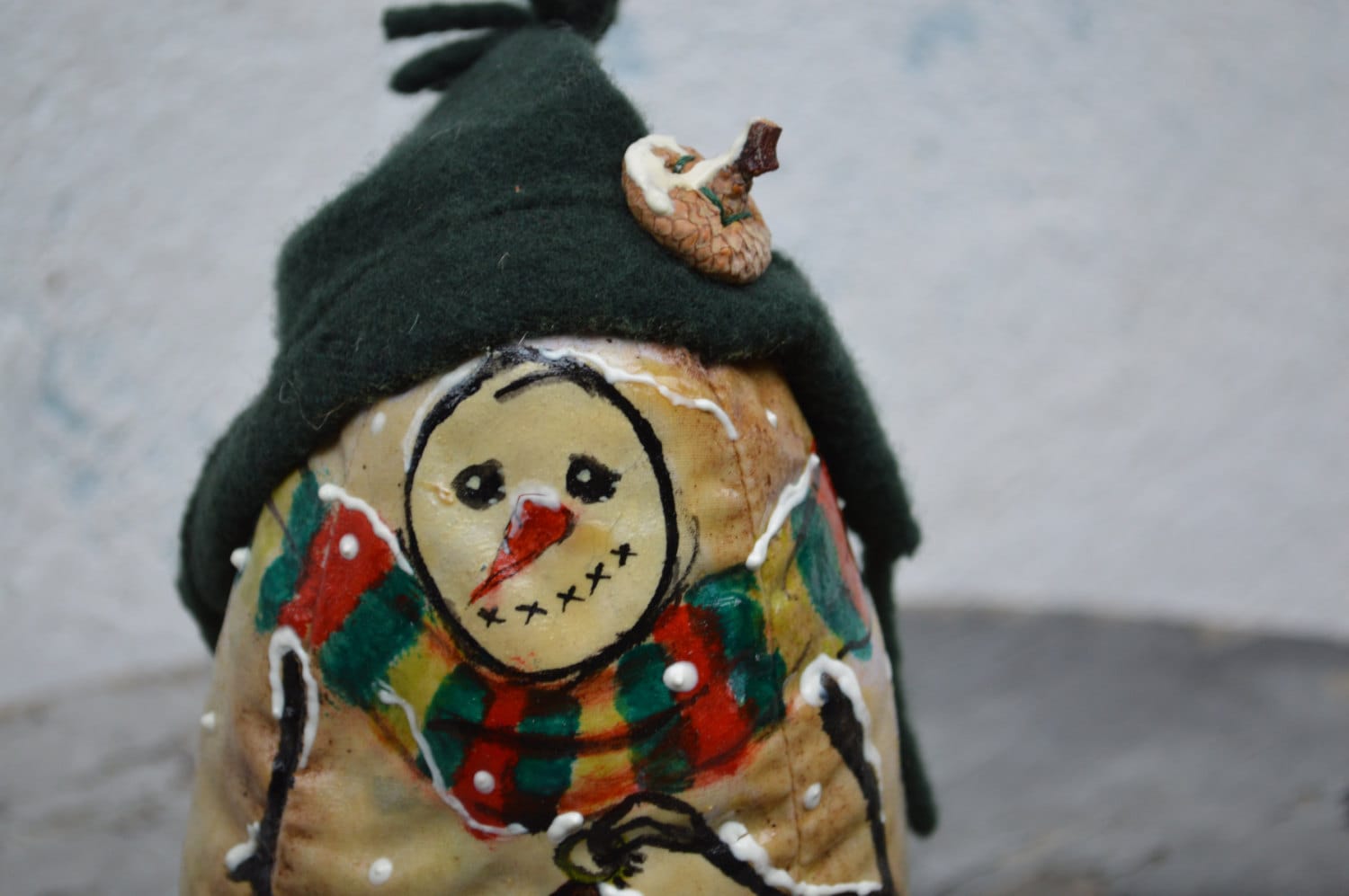 OOAK Christmas snowman. Perfect for decoration. HANDMADE