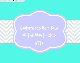 12 Month GooberGrab Hair Bow of the Month Club