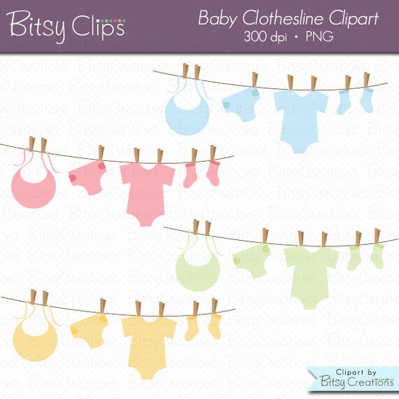 free baby clothes line clipart - photo #31