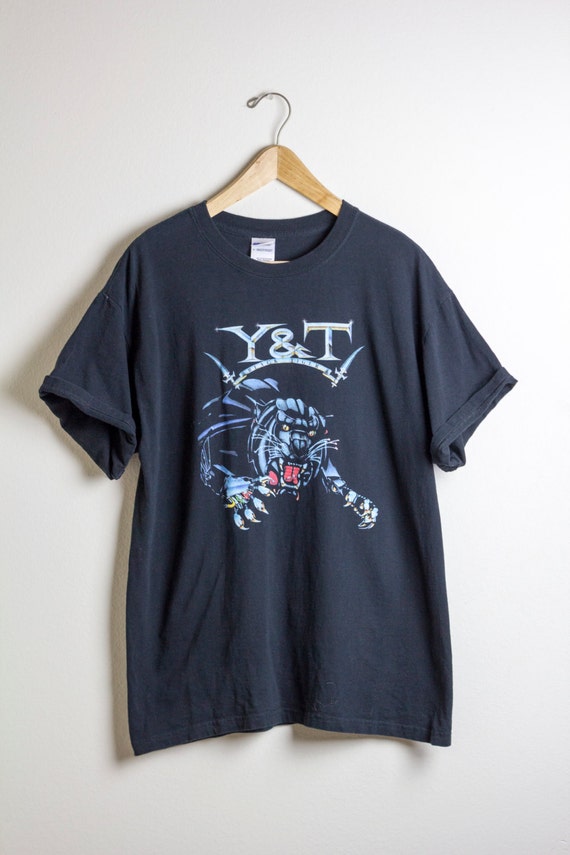 Y&T SHIRT / black tiger / rock band tee / concert tshirt