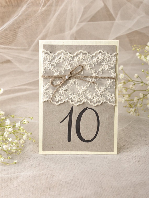 Rustic Wedding Table Number Grey Table Numbers by forlovepolkadots