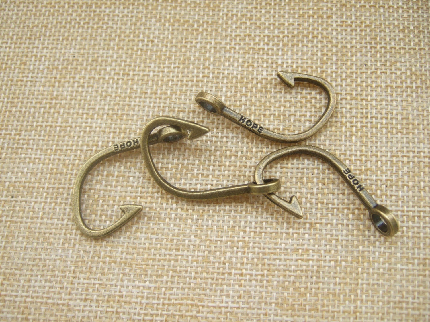 10pcs Antique Bronze Fish Hook Hook Fish Hook Pendant Hope