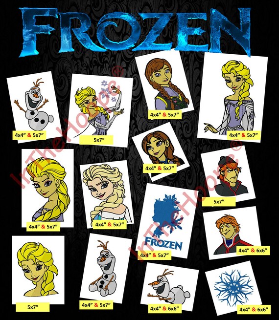 frozen embroidery designs pes