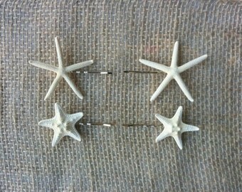 Starfish Hair Accessories, Starfish Hair Clips - 1, 2, 4 PC Starfish Hair Pins, Mermaid Hair