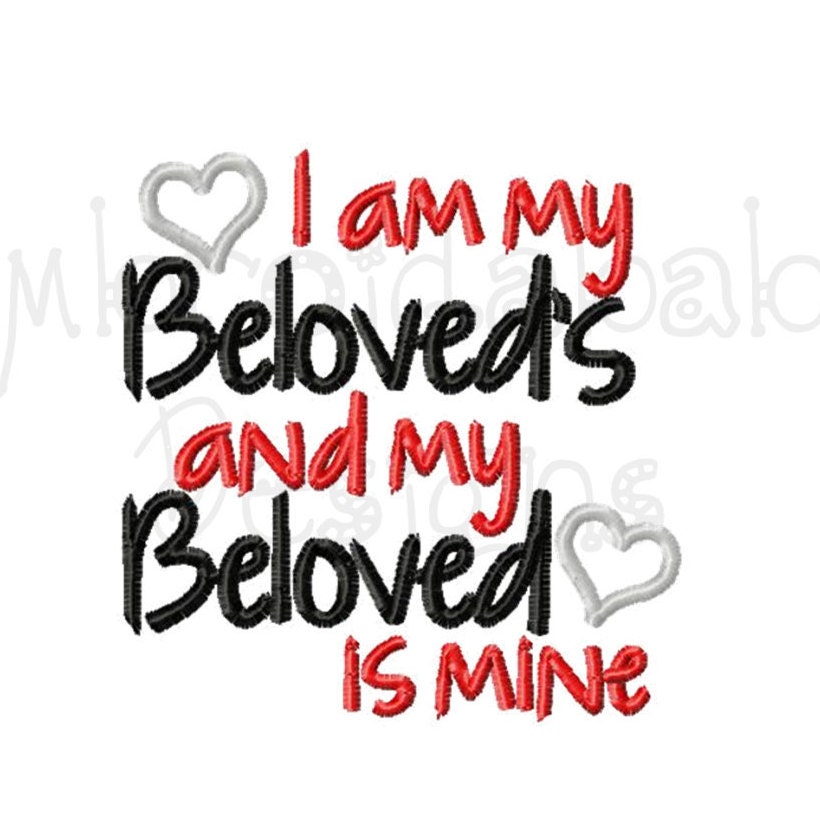 I am my Beloved's and my Beloved is mine by HoopMamaEmbroidery