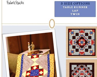 Quilt Pattern, 3 size options, Instant download PDF Quilt Pattern, table runner, lap and twin quilt pattern