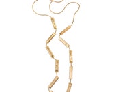 Gold Necklace, Long Gold Chain, Statement Necklace, Hammered Necklace, Chunky Gold Necklace, Chuncks