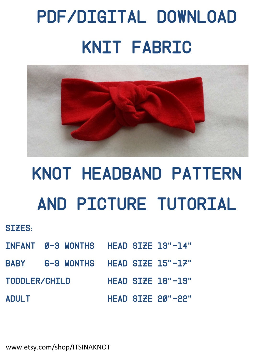 Headwrap PatternTutorial Knit Top Knot PatternHeadwrap PDF