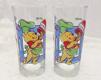 vintage character drinking glasses