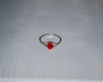 Sterling silver Garnet ring size 6.5