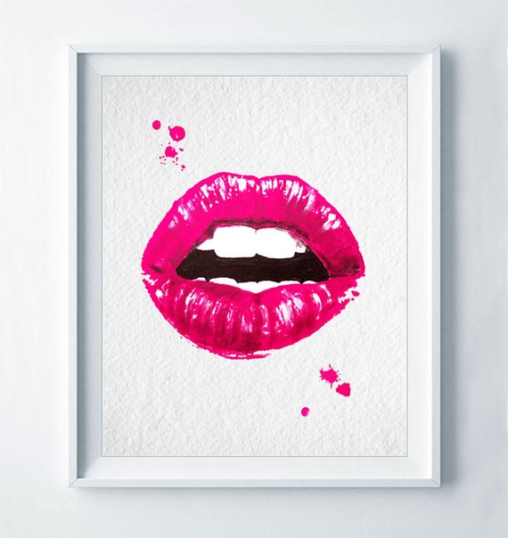 https://www.etsy.com/listing/218588560/pink-lips-watercolor-print-fashion