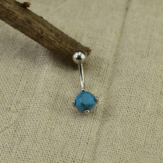 bellybutton ring turquoise belly button ring by vickybodyjewelry