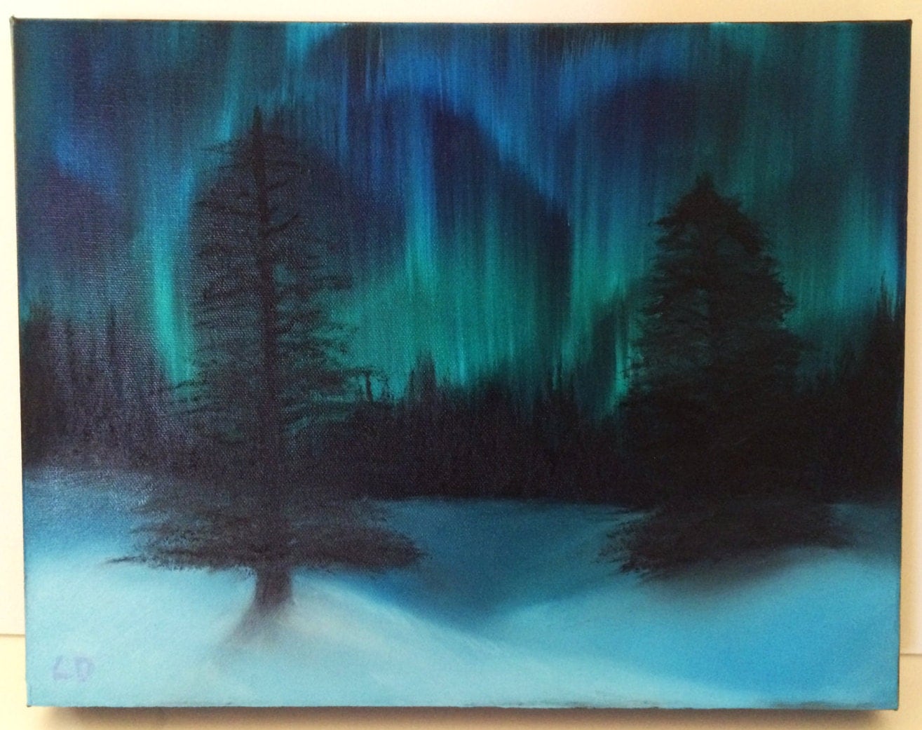 Northern Lights Oil Painting