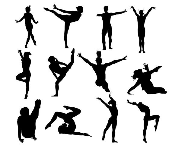 Download Gymnastics Women Silhouette instant download PNG JPG SVG