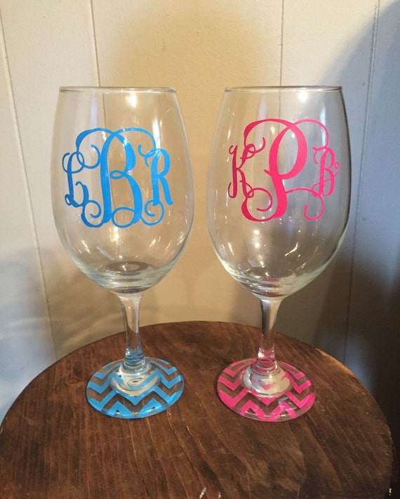 Monogram Wine Glasses