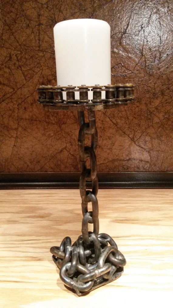Log Chain Candle Holder