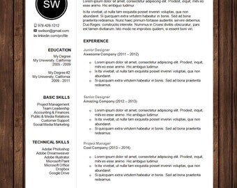 Professional Resume Template with Cover Letter | Curriculum Vitae (CV) Template for Microsoft Word | DIY Printable Word Doc | The Sarah