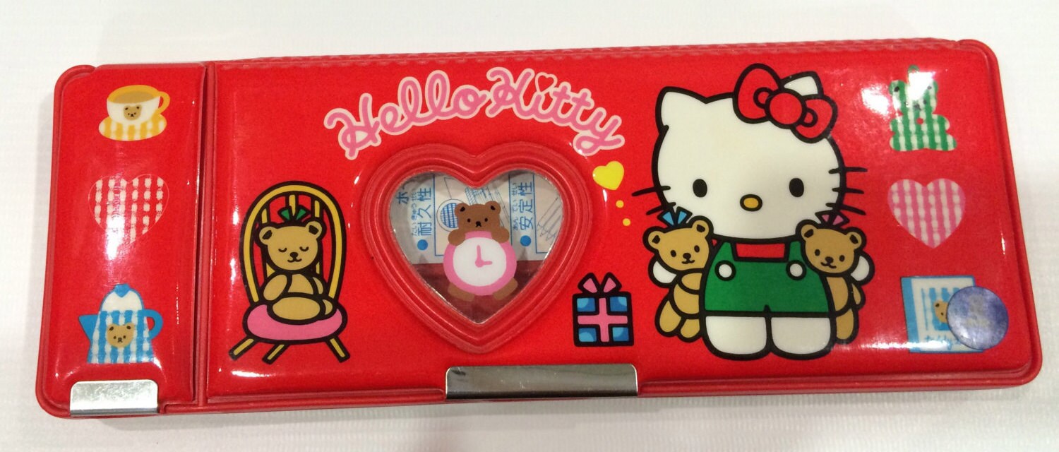 Vintage Hello Kitty Pencil Case 1993 Sanrio made in Japan