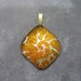 Spiral Pendant, Ready to Ship, Uniquely Designed Jewelry, Modern Jewelry, Fused Glass Jewelry, Large Silver Bail - Cosmic Spin - 3707 -2