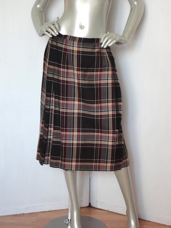 80s Plaid Skirt / Vintage Plaid Skirt / Plaid by houseoflemoore