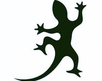 Gecko Wall Stickers (Lizards) Playing, Vinyl Cut stickers - 4 sets