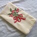 Tea Towel with Hand Embroidery, Embroidery, Red Rose Towels