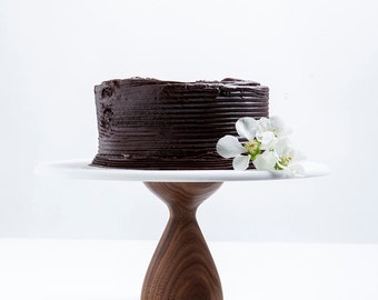 Wedding Cake Stand - Modern Cake Stand - AHeirloom's Walnut Wedding Cake Stand - 10" Cake Stand - Housewarming Gift- Custom Kitchen Decor