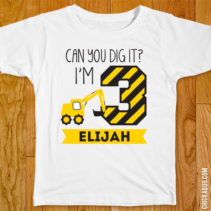 construction birthday party shirt