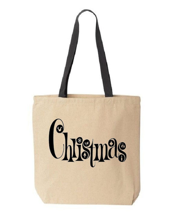 christmas canvas tote bags
