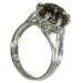 Vintage smoky stone engagement ring platinum made in France ref.09091-4136