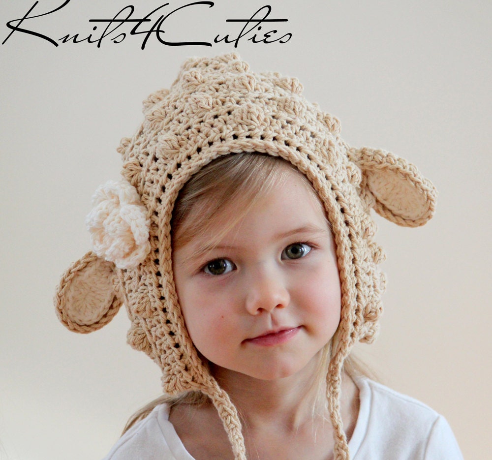 Little lamb crochet baby hat cute baby hat
