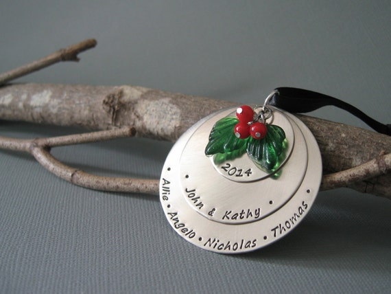 silver christmas ornament 2015 personalized names my silver christmas ornament 2015 personalized names my